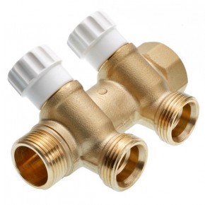 Коллектор универсальный с запорным вентилеям 3/4